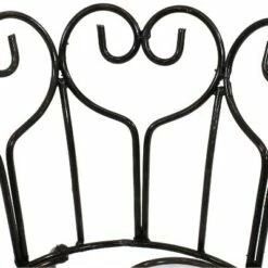 Sunnydaze Decor Sunnydaze Heart Steel Plant Stand with Shelf - Brown - 21.5-Inch
