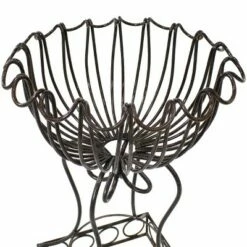 Sunnydaze Decor Sunnydaze Indoor/Outdoor Metal Shell-Shaped Standing Planter Basket - 27"