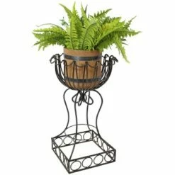 Sunnydaze Decor Sunnydaze Indoor/Outdoor Metal Shell-Shaped Standing Planter Basket - 27" -Cheap Planters Store unnamed file 7671