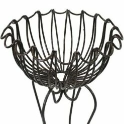 Sunnydaze Decor Sunnydaze Indoor/Outdoor Metal Shell-Shaped Standing Planter Basket - 31.5"