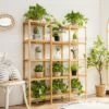 Costway Multifunctional Bamboo Shelf Flower Plant Stand Display Storage Rack Unit Closet 2 Costway Multifunctional Bamboo Shelf Flower Plant Stand Display Storage Rack Unit Closet -Cheap Planters Store unnamed file 7688