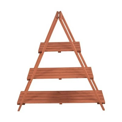 48" H Novelty Wood Planter Stands And Holders - Brown - Leisure Season 5 48" H Novelty Wood Planter Stands And Holders - Brown - Leisure Season - Image 3