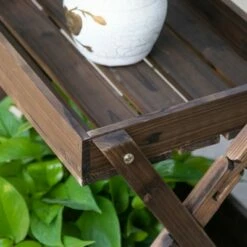 Outsunny 2-Tier Wooden Rustic Elevated Garden Plant Bed/Stand with Wheels and Handle for Movement & Classic Look/Aesthetic/Outdoor Decor -Cheap Planters Store unnamed file 7722