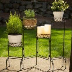 Zingz & Thingz 24.75" Indoor/Outdoor Metal Four-Tier Plant Stand Screen Black - Zings & Thingz 9 Zingz & Thingz 24.75" Indoor/Outdoor Metal Four-Tier Plant Stand Screen Black - Zings & Thingz -Cheap Planters Store unnamed file 7726