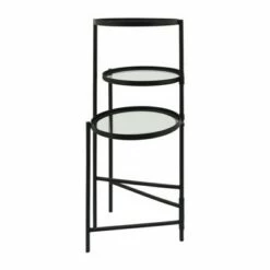 22" 3-Layered Metal/Glass Plant Stand - Black - Sagebrook Home -Cheap Planters Store unnamed file 7741