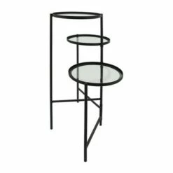 22" 3-Layered Metal/Glass Plant Stand - Black - Sagebrook Home -Cheap Planters Store unnamed file 7742