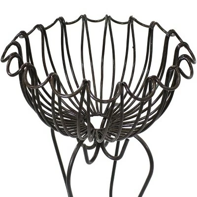 Sunnydaze Decor Sunnydaze Indoor/Outdoor 2pc Metal Shell Standing Planter Baskets 3 Sunnydaze Decor Sunnydaze Indoor/Outdoor 2pc Metal Shell Standing Planter Baskets