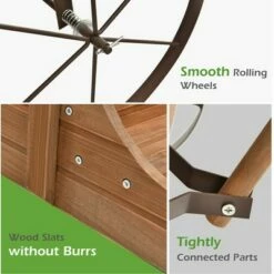 Costway Garden Plant Planter Wooden Wagon Planter W/ Wheel Garden Yard 20 Costway Garden Plant Planter Wooden Wagon Planter W/ Wheel Garden Yard -Cheap Planters Store unnamed file 775