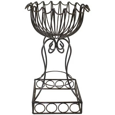 Sunnydaze Decor Sunnydaze Indoor/Outdoor 2pc Metal Shell Standing Planter Baskets 8 Sunnydaze Decor Sunnydaze Indoor/Outdoor 2pc Metal Shell Standing Planter Baskets - Image 6