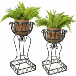 Sunnydaze Decor Sunnydaze Indoor/Outdoor 2pc Metal Shell Standing Planter Baskets 15 Sunnydaze Decor Sunnydaze Indoor/Outdoor 2pc Metal Shell Standing Planter Baskets -Cheap Planters Store unnamed file 7755