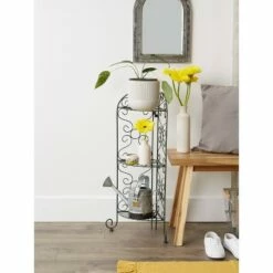 Zingz & Thingz 10.7" Indoor/Outdoor Iron Corner Plant Stand Black - Zings & Thingz -Cheap Planters Store unnamed file 7771