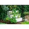 33" Vinyl Cascading Keyhole Classic Raised Garden Bed White - Vita