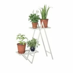 RealRooms Botanika Plant Stand with 2 Metal Shelves for Potted Flowers -Cheap Planters Store unnamed file 7833