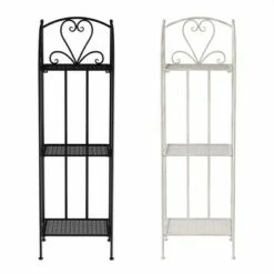 Nature Spring 3-Tier Vertical Indoor/Outdoor Folding Wrought Iron Shelf/Plant Stand - Black -Cheap Planters Store unnamed file 7850