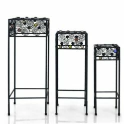 Costway Set of 3 Metal Plant Stand Flower Pot Holder Rack w/Colorful Ceramic Beads -Cheap Planters Store unnamed file 7862