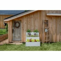 33" Vinyl Cascading Keyhole Classic Raised Garden Bed White - Vita 13 33" Vinyl Cascading Keyhole Classic Raised Garden Bed White - Vita -Cheap Planters Store unnamed file 788