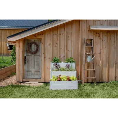 33" Vinyl Cascading Keyhole Classic Raised Garden Bed White - Vita 8 33" Vinyl Cascading Keyhole Classic Raised Garden Bed White - Vita - Image 6