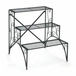 Costway 3 Tier Stair Style Metal Plant Stand Garden Shelf Flower Pot Display Rack -Cheap Planters Store unnamed file 7883