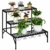 Costway 3 Tiers Metal Plant Stand Ladder Flower Pot Rack Decorative Planter Holder -Cheap Planters Store unnamed file 7884