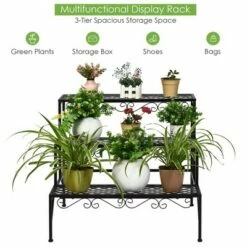 Costway 3 Tiers Metal Plant Stand Ladder Flower Pot Rack Decorative Planter Holder -Cheap Planters Store unnamed file 7887