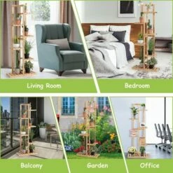 Costway 6 Tier 7 Potted Plant Stand Rack Bamboo Display Shelf for Patio Yard 14 Costway 6 Tier 7 Potted Plant Stand Rack Bamboo Display Shelf for Patio Yard -Cheap Planters Store unnamed file 7906