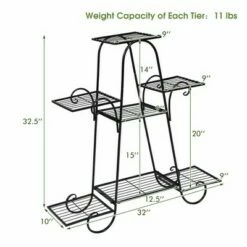 Costway 7 Tier Plant Stand Metal Shelf Multilayer Potted Display Rack Patio Garden