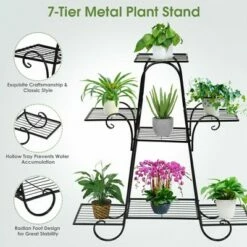 Costway 7 Tier Plant Stand Metal Shelf Multilayer Potted Display Rack Patio Garden -Cheap Planters Store unnamed file 7918