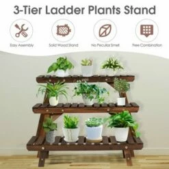 Costway 3 Tier Step Design Plant Shelf Rack Freestanding Ladder Flower Pot Stand Holder 15 Costway 3 Tier Step Design Plant Shelf Rack Freestanding Ladder Flower Pot Stand Holder -Cheap Planters Store unnamed file 7931