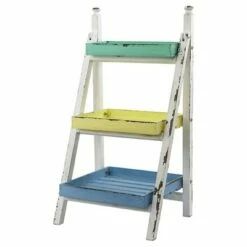 26.5" Farmhouse Decorative Plant Display Stand - Nearly Natural