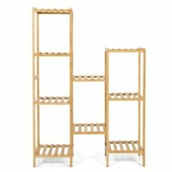 Costway Bamboo 9-Tier Plant Stand Utility Shelf Free Standing Storage Rack Pot Holder -Cheap Planters Store unnamed file 7956