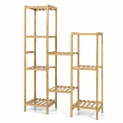 Costway Bamboo 9-Tier Plant Stand Utility Shelf Free Standing Storage Rack Pot Holder -Cheap Planters Store unnamed file 7957