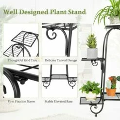 Costway 6 Tier Flower Pot Holder Metal Vertical Shelves Corner Plants Display Rack 14 Costway 6 Tier Flower Pot Holder Metal Vertical Shelves Corner Plants Display Rack -Cheap Planters Store unnamed file 7962