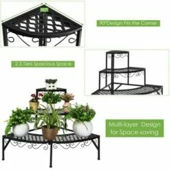 Costway Corner Plant Stand Metal 3 Tier Ladder Potted Shelf Flower Holder Display Rack 15 Costway Corner Plant Stand Metal 3 Tier Ladder Potted Shelf Flower Holder Display Rack -Cheap Planters Store unnamed file 7979
