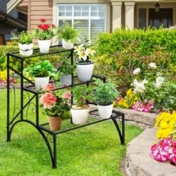 Costway Plant Rack 3-Tier Metal Plant Stand Garden Shelf Stair Style Decorative 15 Costway Plant Rack 3-Tier Metal Plant Stand Garden Shelf Stair Style Decorative -Cheap Planters Store unnamed file 7987