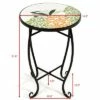 Costway Pineapple Outdoor Indoor Accent Table Plant Stand Scheme Garden Steel -Cheap Planters Store unnamed file 7991