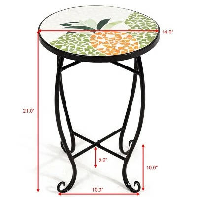 Costway Pineapple Outdoor Indoor Accent Table Plant Stand Scheme Garden Steel 2 Costway Pineapple Outdoor Indoor Accent Table Plant Stand Scheme Garden Steel