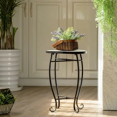 Costway Pineapple Outdoor Indoor Accent Table Plant Stand Scheme Garden Steel 7 Costway Pineapple Outdoor Indoor Accent Table Plant Stand Scheme Garden Steel - Image 6