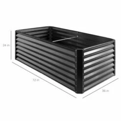 Best Choice Products 6x3x2ft Outdoor Metal Raised Garden Bed, Planter Box for Vegetables, Flowers, Herbs -Cheap Planters Store unnamed file 80