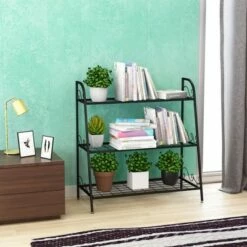 Costway 3-tier Metal Plant Stand Shelf Flower Pot Holder Display Rack Shoe Organizer -Cheap Planters Store unnamed file 8008
