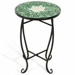 Costway Outdoor Indoor Accent Table Plant Stand Scheme Garden Steel Green -Cheap Planters Store unnamed file 8020