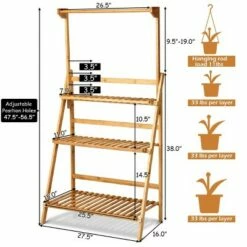 Costway 3 Tier Bamboo Hanging Folding Plant Shelf Stand Flower Pot Display Rack Bookcase 12 Costway 3 Tier Bamboo Hanging Folding Plant Shelf Stand Flower Pot Display Rack Bookcase -Cheap Planters Store unnamed file 8028