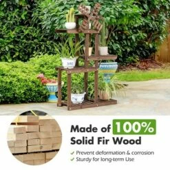 Costway Wood Plant Stand 5 Tier Shelf Multiple Flower Pot Windmill Design 12 Costway Wood Plant Stand 5 Tier Shelf Multiple Flower Pot Windmill Design -Cheap Planters Store unnamed file 8089