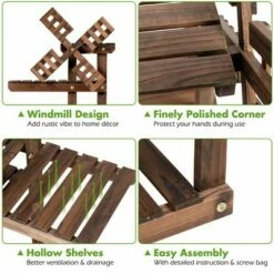 Costway Wood Plant Stand 5 Tier Shelf Multiple Flower Pot Windmill Design 13 Costway Wood Plant Stand 5 Tier Shelf Multiple Flower Pot Windmill Design -Cheap Planters Store unnamed file 8090