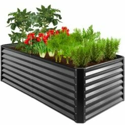 Best Choice Products 6x3x2ft Outdoor Metal Raised Garden Bed, Planter Box for Vegetables, Flowers, Herbs -Cheap Planters Store unnamed file 81