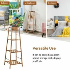 Costway Bamboo Tall Plant Stand Pot Holder Display Shelving Unit Indoor Outdoor NaturalBrown 19 Costway Bamboo Tall Plant Stand Pot Holder Display Shelving Unit Indoor Outdoor NaturalBrown -Cheap Planters Store unnamed file 8101