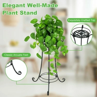 Costway Metal Plant Stand for Flower Pot Metal Display Shelf Potted Holder Rack 8 Costway Metal Plant Stand for Flower Pot Metal Display Shelf Potted Holder Rack - Image 6