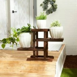 Zingz & Thingz 12" Indoor/Outdoor Wood ZigZag Pallet Plant Stand Brown - Zings & Thingz -Cheap Planters Store unnamed file 8125