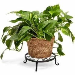 Farmlyn Creek 4 Pack Black Metal Plant Stand, Flower Pot Holder for Indoor & Outdoor, Garden or Home Decor, 9" x 2.7" -Cheap Planters Store unnamed file 8140