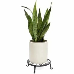 Farmlyn Creek 4 Pack Black Metal Plant Stand, Flower Pot Holder for Indoor & Outdoor, Garden or Home Decor, 9" x 2.7" -Cheap Planters Store unnamed file 8141
