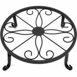 Farmlyn Creek 4 Pack Black Metal Plant Stand, Flower Pot Holder for Indoor & Outdoor, Garden or Home Decor, 9" x 2.7" -Cheap Planters Store unnamed file 8143